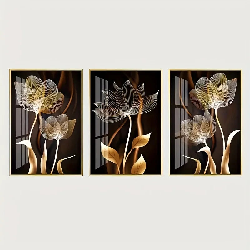 Golden Flower Wall Art