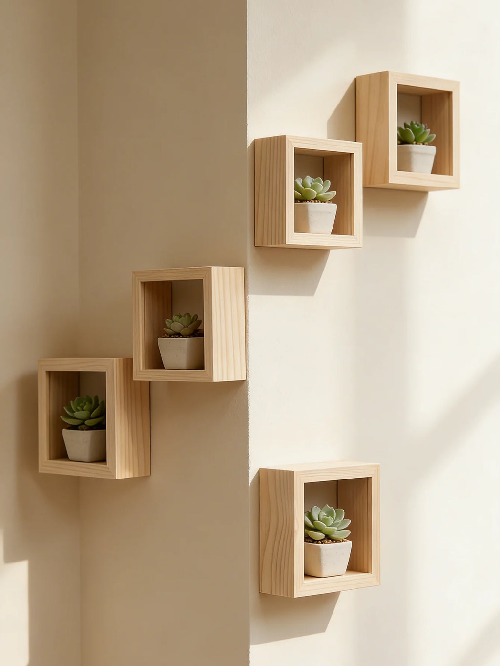 Wooden Cube Wall