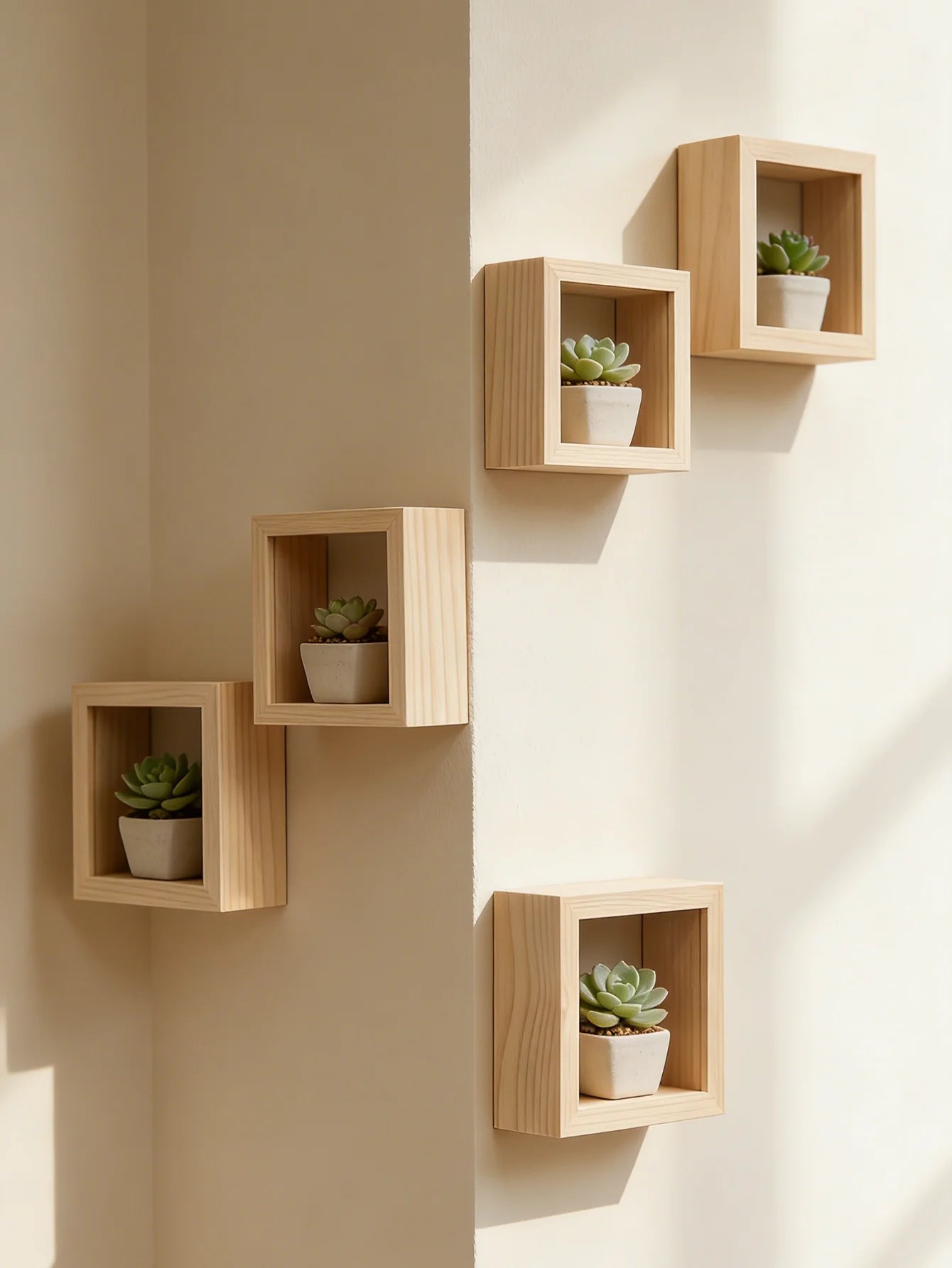 Wooden Cube Wall
