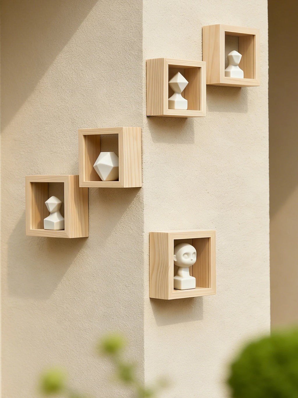 Wooden Cube Wall