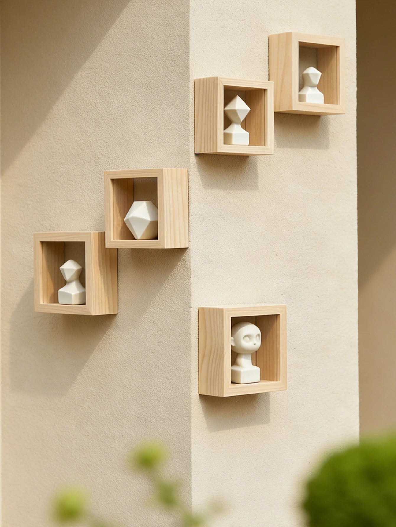Wooden Cube Wall