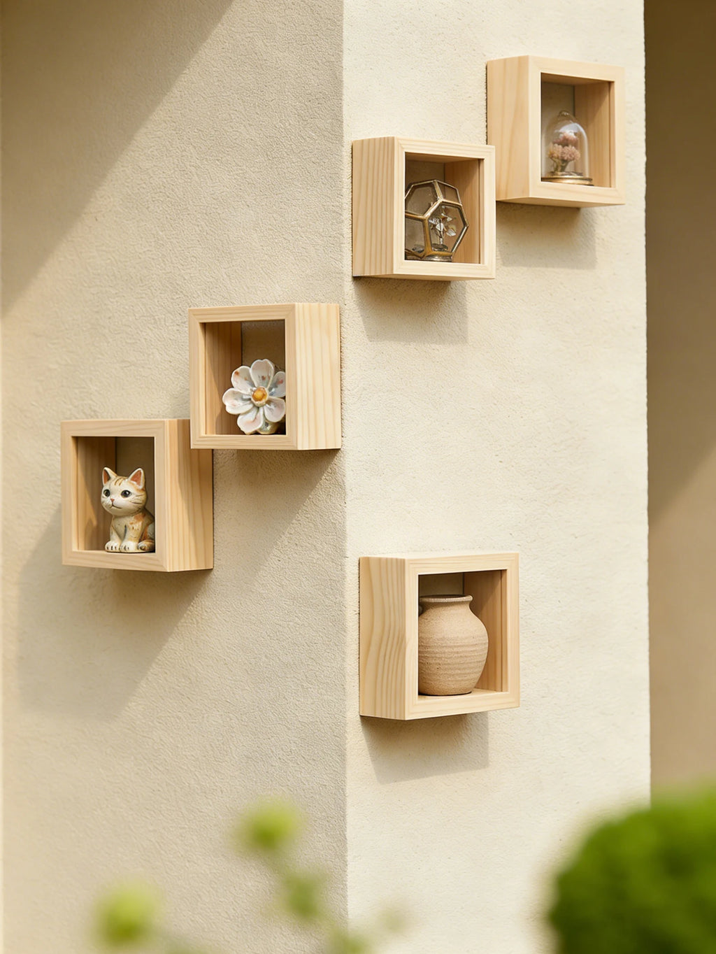 Wooden Cube Wall